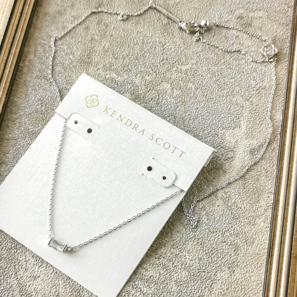 Kendra Scott Juliette Silver White Crystal Necklace - Picture 2 of 3